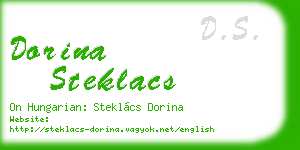 dorina steklacs business card